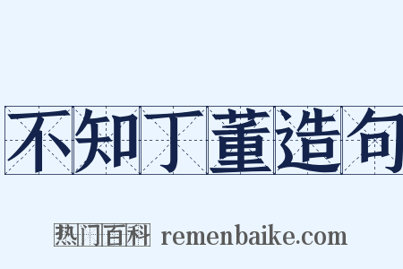 不知丁董造句是什么意思的图片